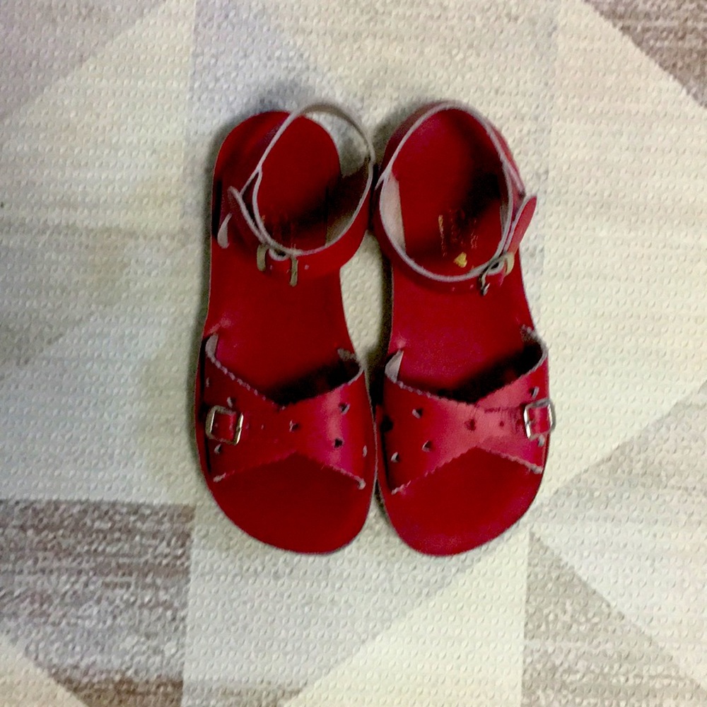 Red Salt Water sandals kids